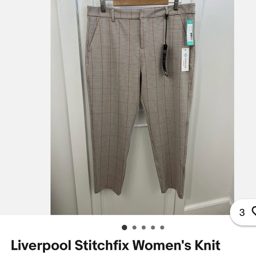 Liverpool Women's Knit Plaid Pants